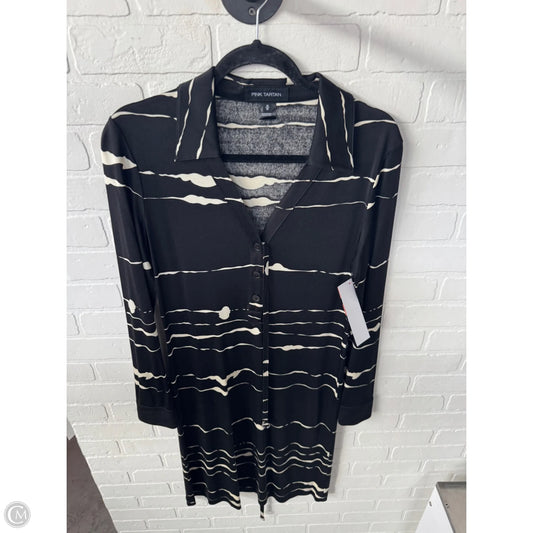 Dress Casual Midi By Clothes Mentor In Black & Tan, Size: M