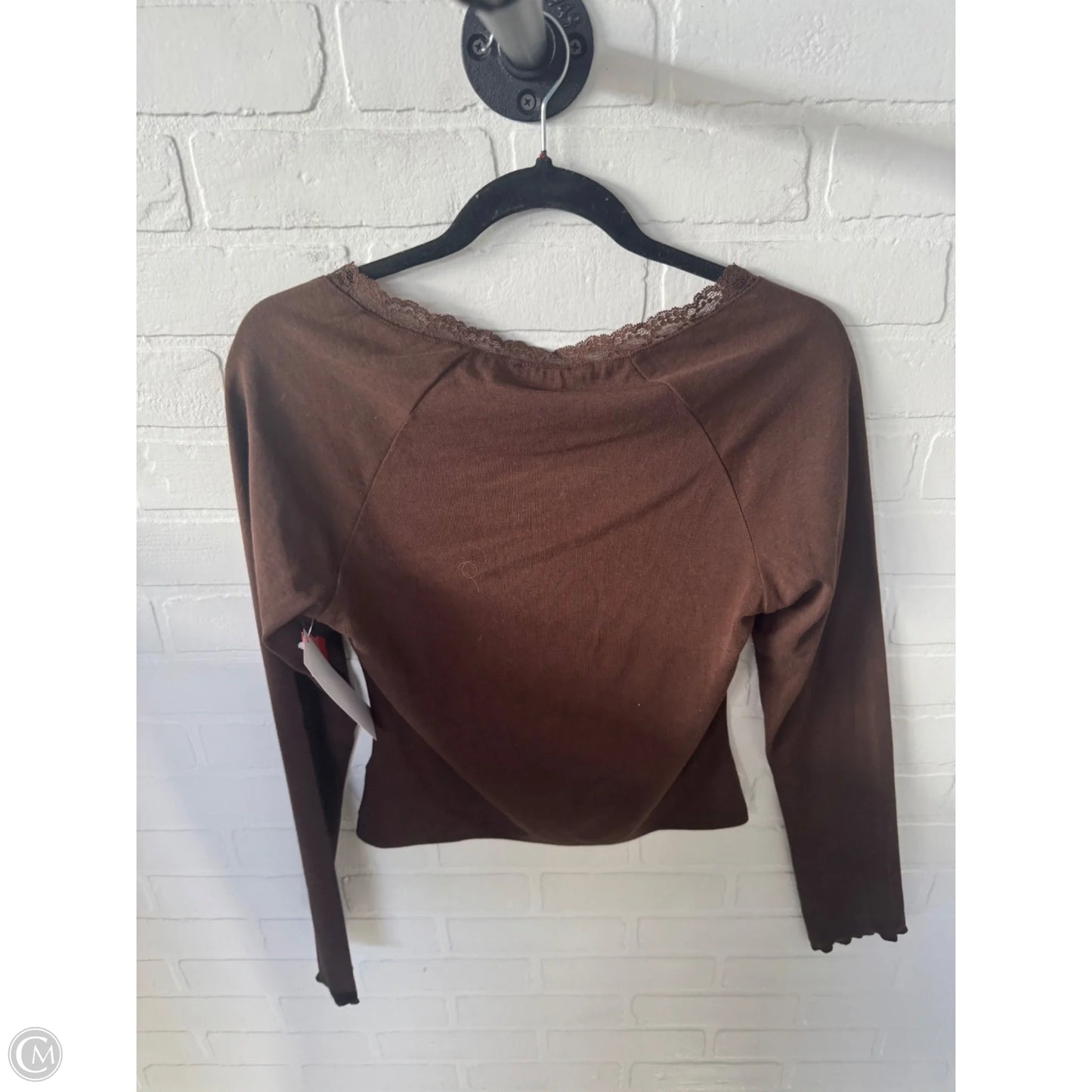 Top Long Sleeve By Edikted In Brown, Size: Xl