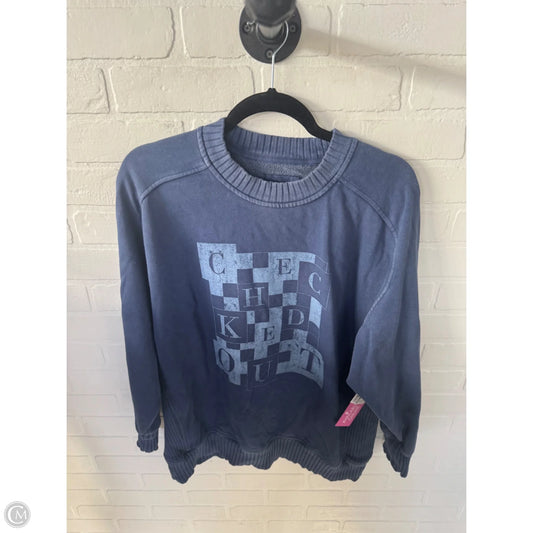 Sweatshirt Crewneck By Aerie In Blue, Size: M