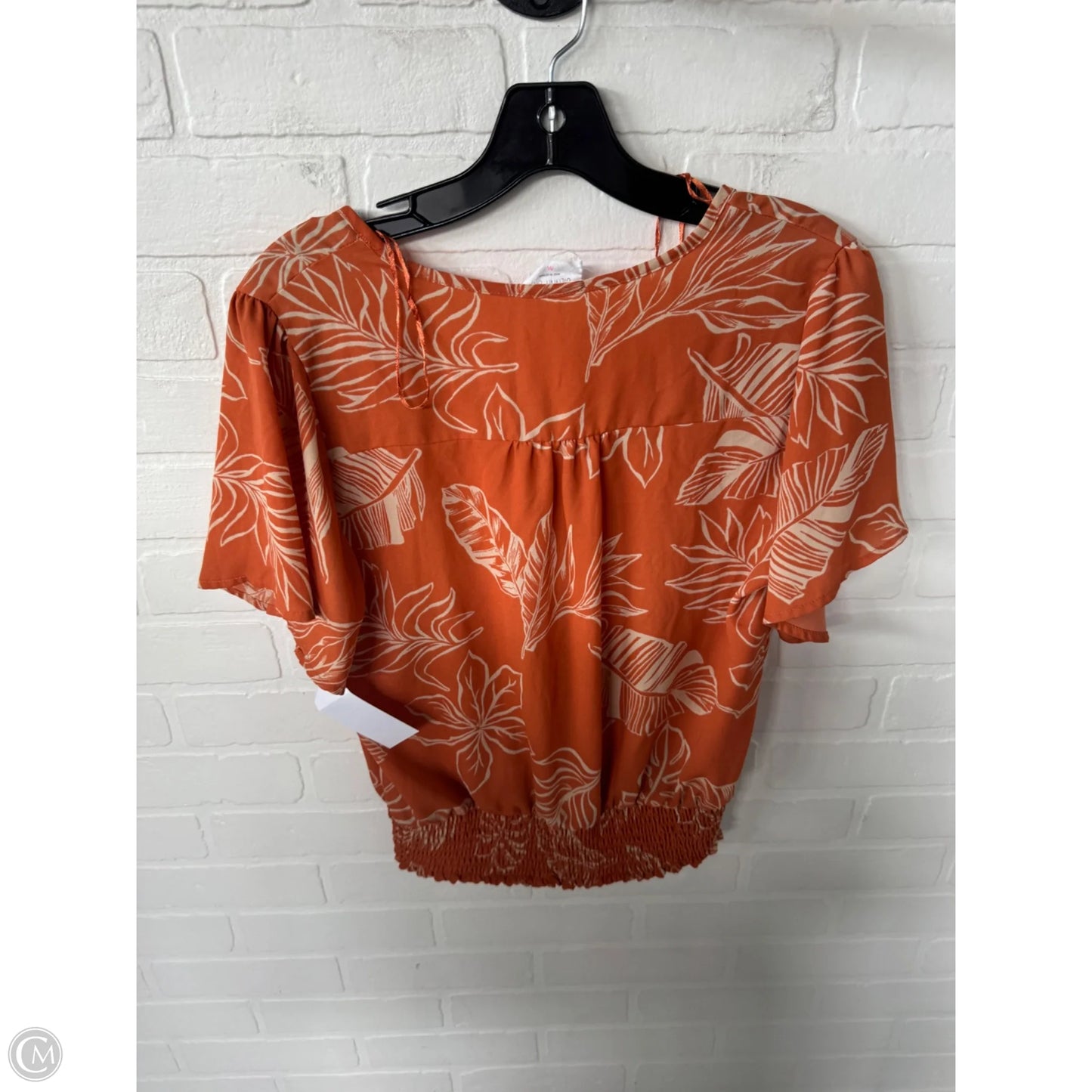 Top Short Sleeve By Sienna Sky In Orange, Size: M