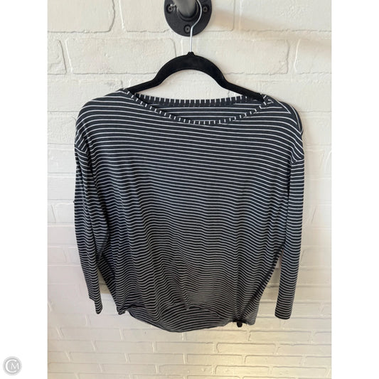 Athletic Top Long Sleeve Crewneck By Lululemon In Grey & White, Size: M