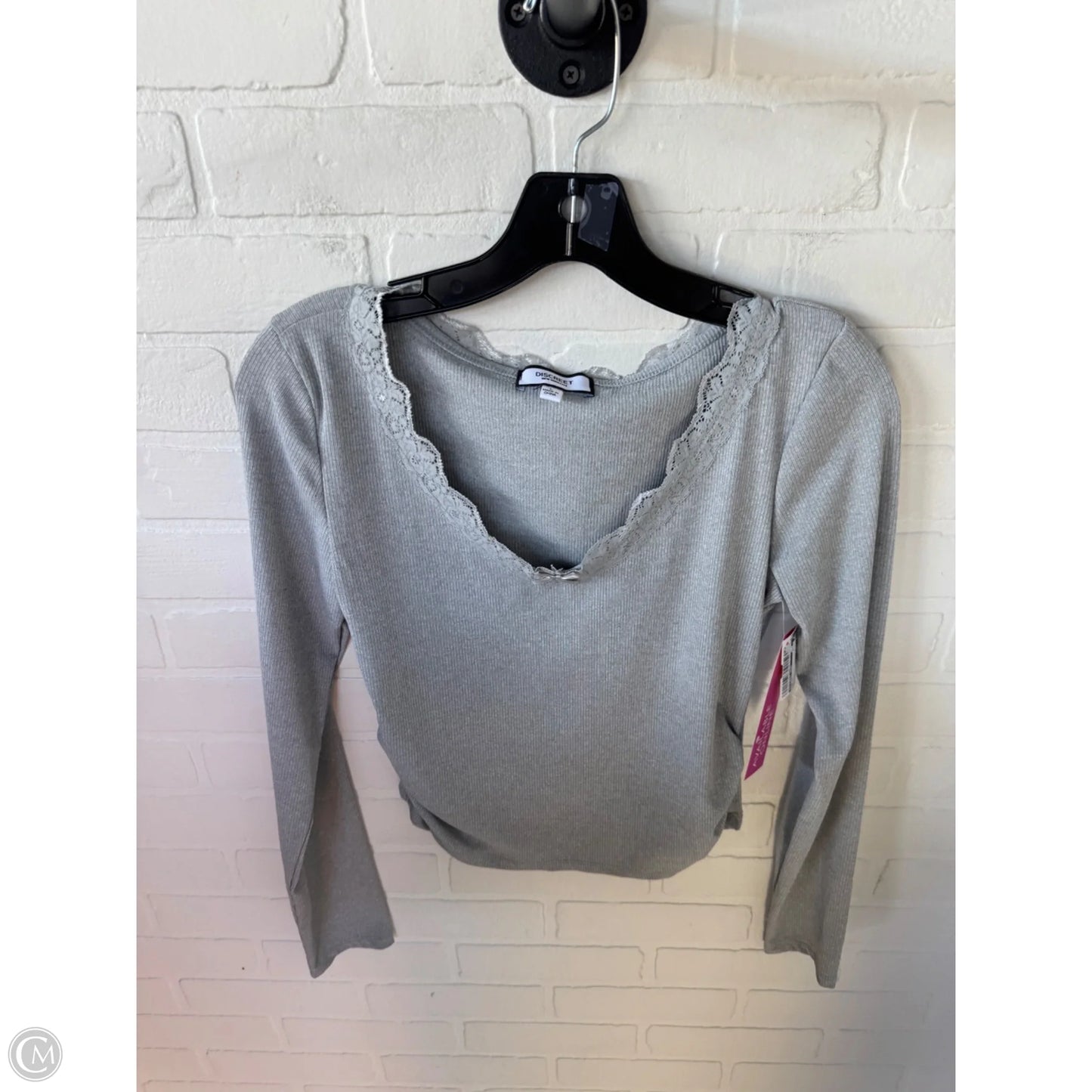 Top Long Sleeve By Discreet Wear In Grey, Size: L