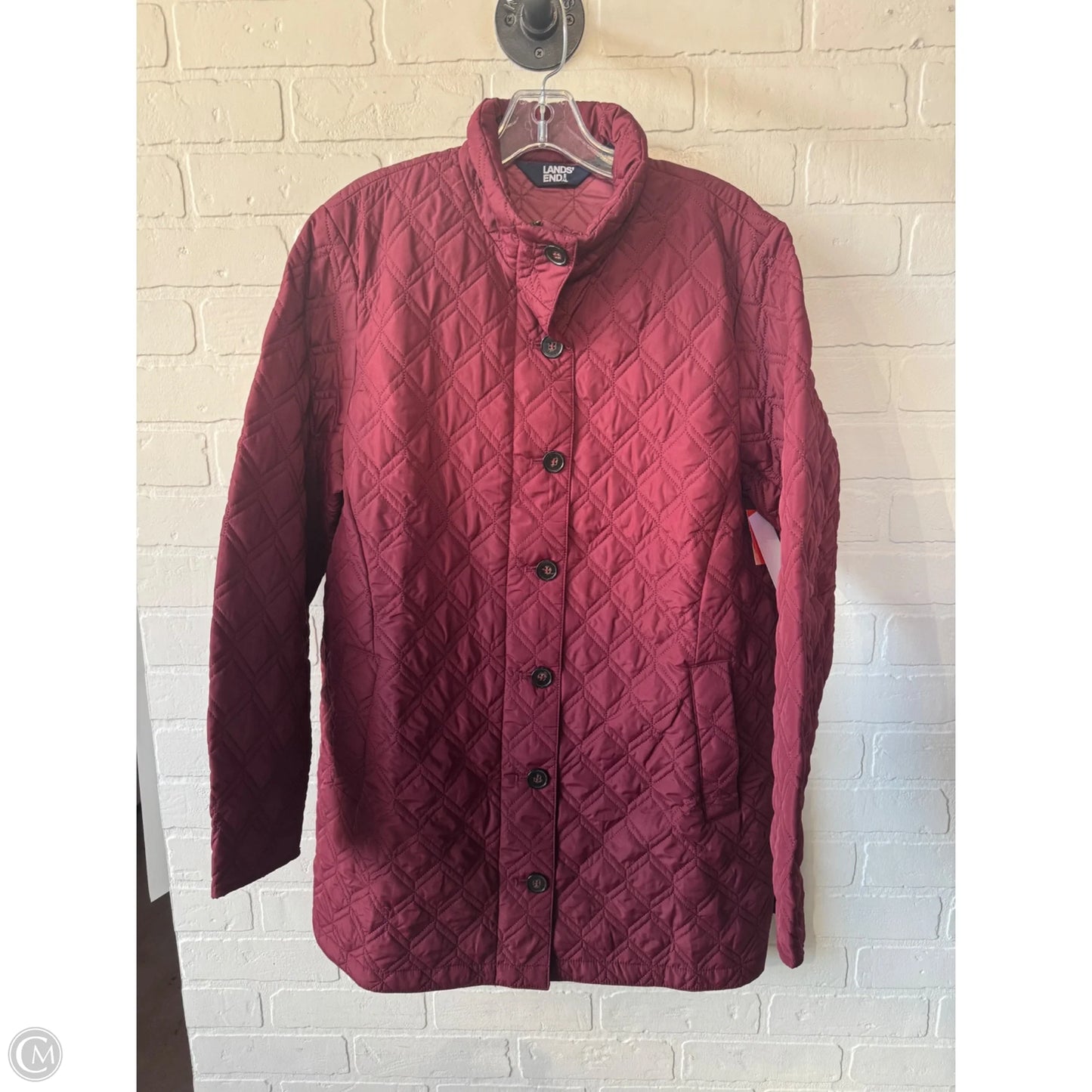 Coat Puffer & Quilted By Lands End In Red, Size: L