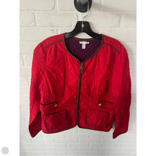 Jacket Puffer & Quilted By Charter Club In Red, Size: Xl