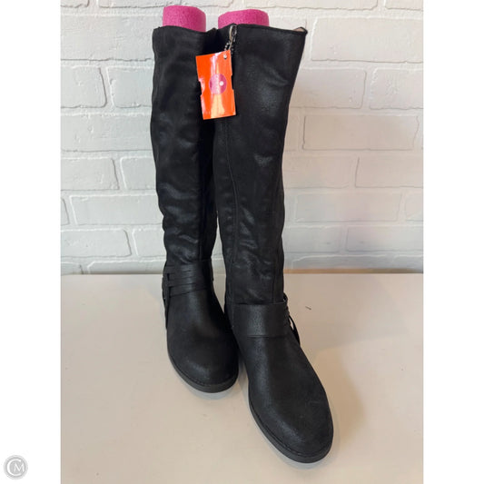 Boots Knee Flats By Clothes Mentor In Black, Size: 7