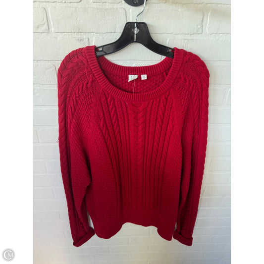 Sweater By Gap In Red, Size: Xxl