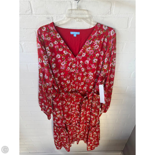 Dress Casual Midi By Draper James Rsvp In Red & White, Size: 2x