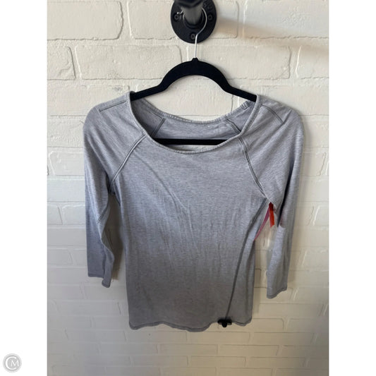 Athletic Top Long Sleeve Crewneck By Lululemon In Grey, Size: S