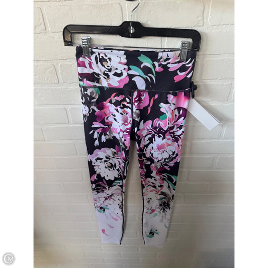 Athletic Leggings By Athleta In Grey & Pink, Size: 4l