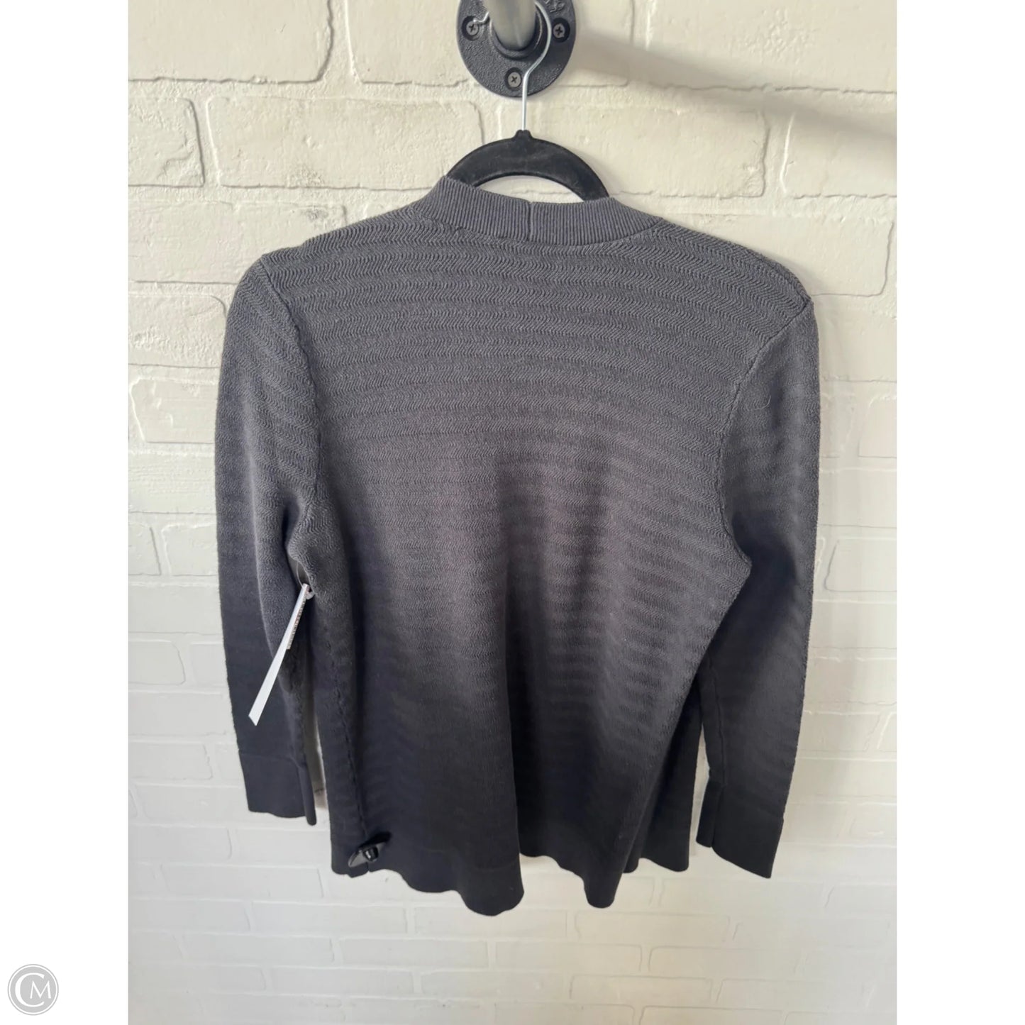 Sweater Cardigan By Loft In Grey, Size: L