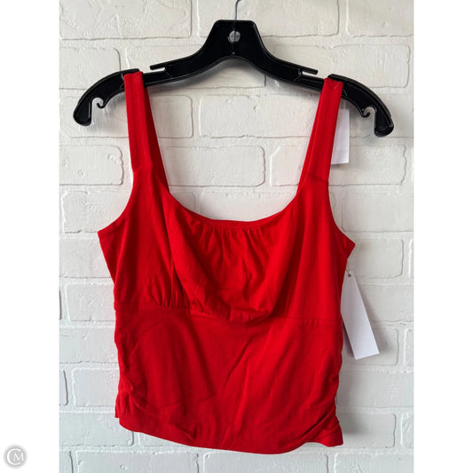 Top Sleeveless By Loft In Red, Size: M