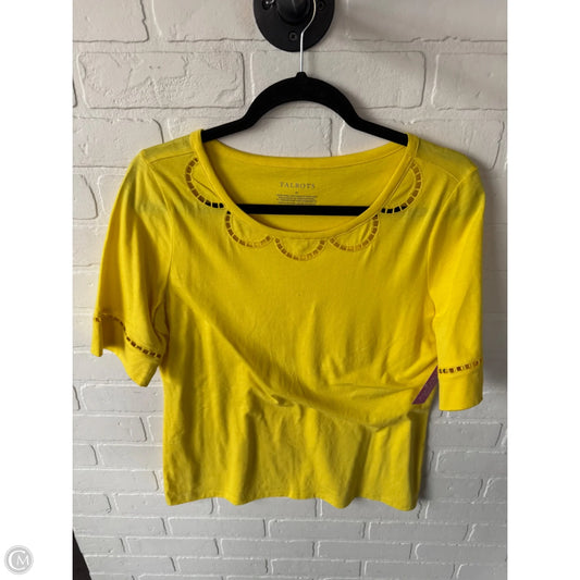 Top Short Sleeve By Talbots In Yellow, Size: M