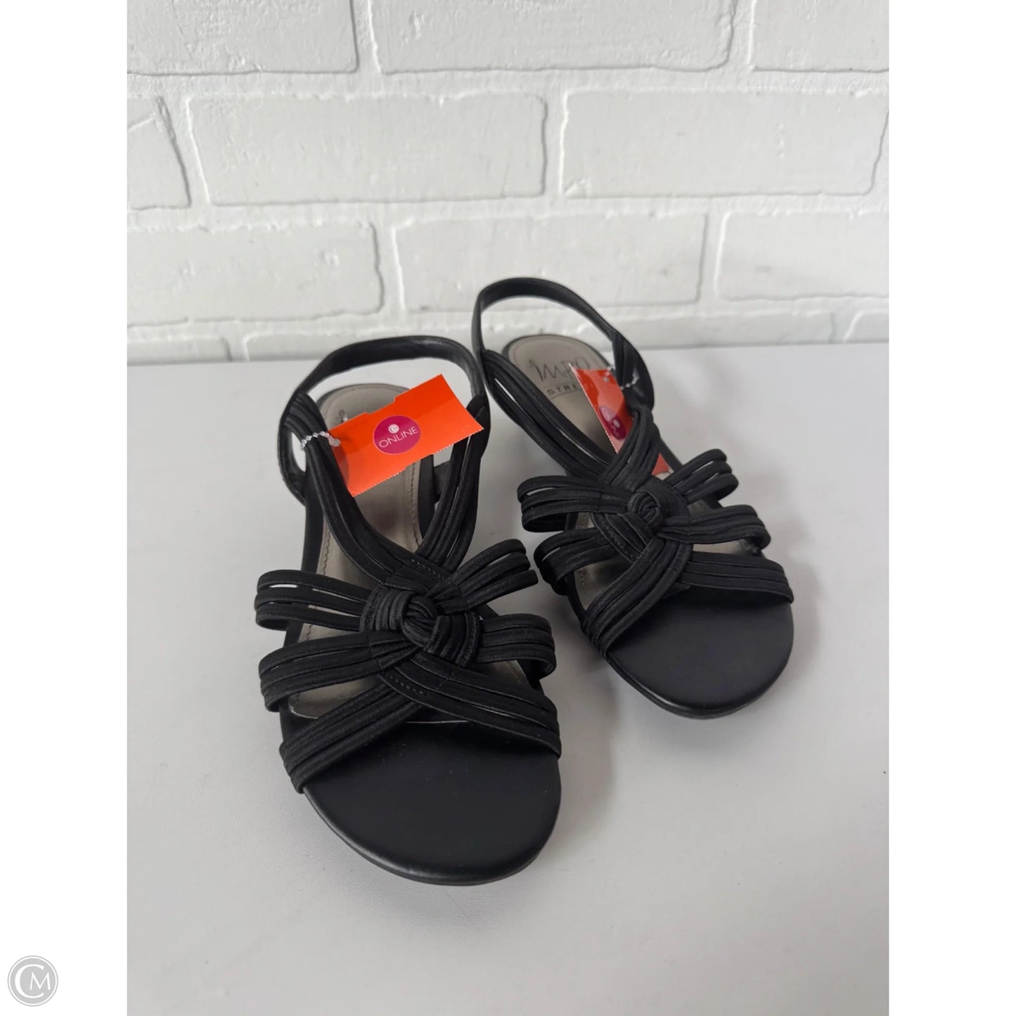 Sandals Heels Kitten By Impo In Black, Size: 6