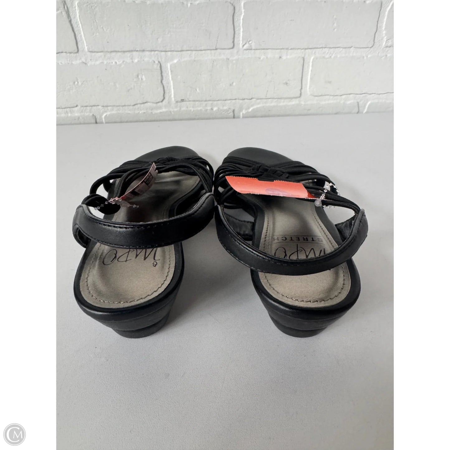 Sandals Heels Kitten By Impo In Black, Size: 6