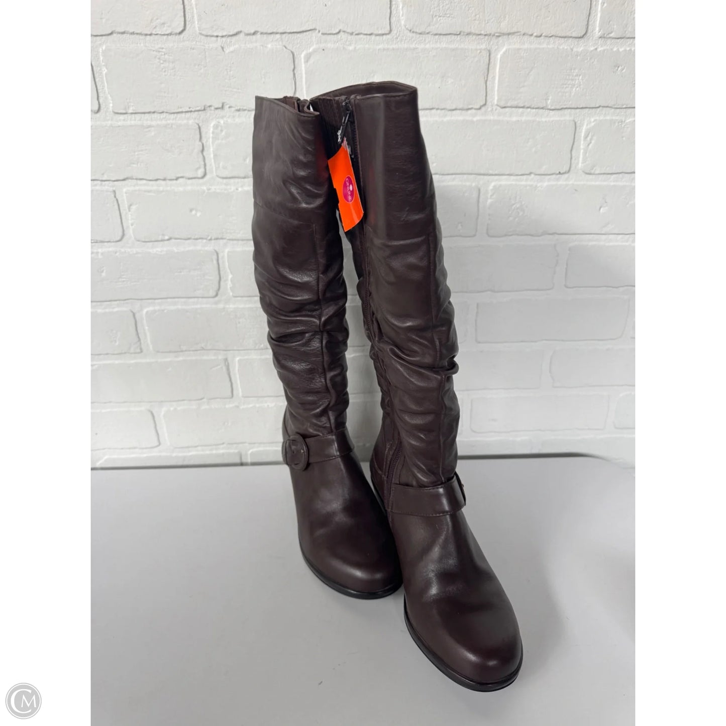 Boots Knee Heels By Dansko In Brown, Size: 7.5