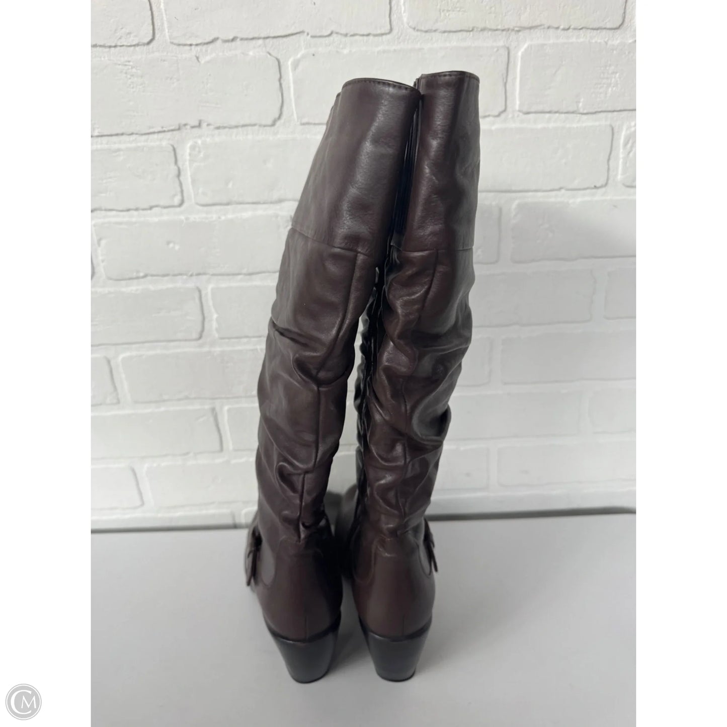 Boots Knee Heels By Dansko In Brown, Size: 7.5