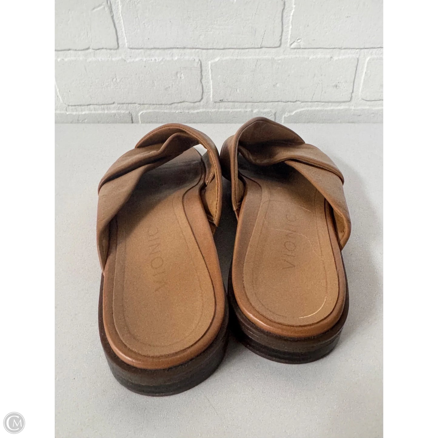 Sandals Flats By Vionic In Brown, Size: 7