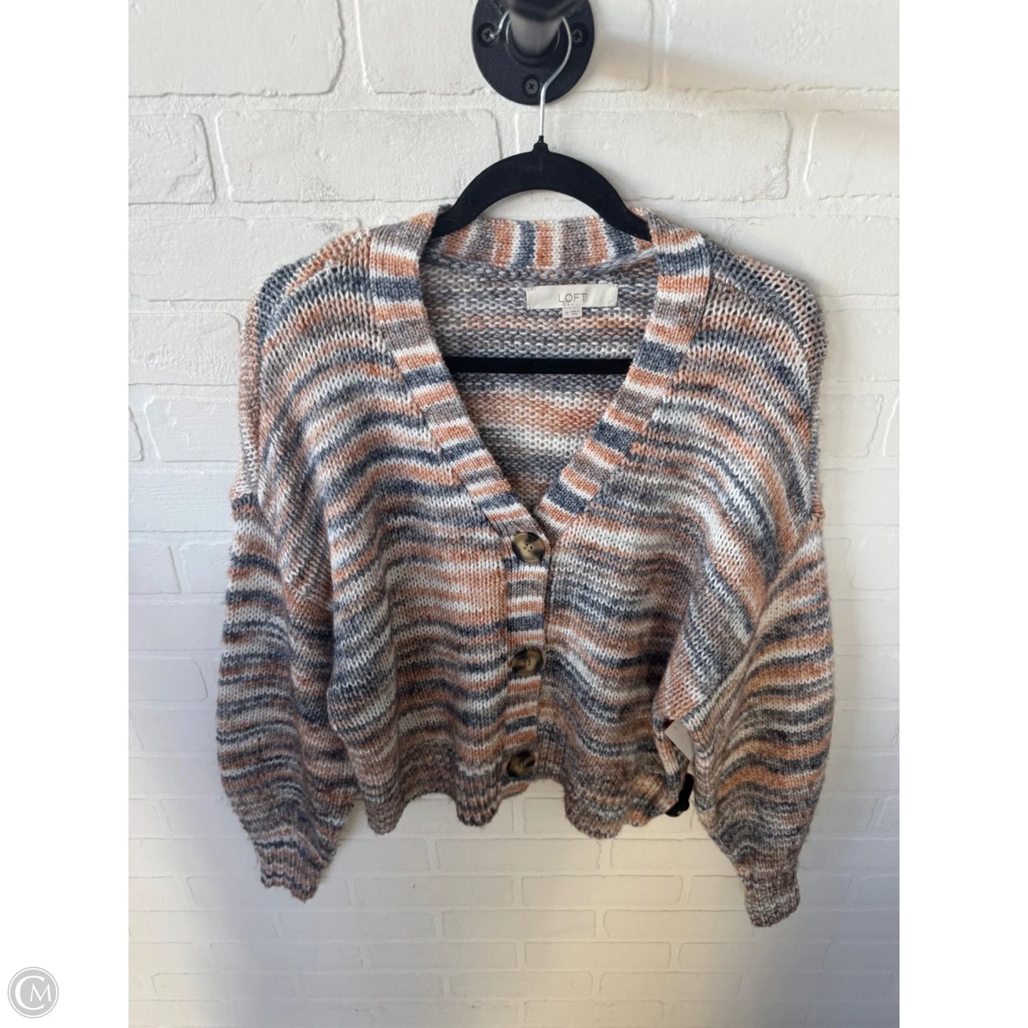 Sweater By Loft In Blue & Orange, Size: M
