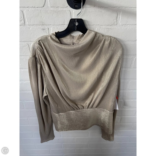 Top Long Sleeve By Ann Taylor In Gold, Size: M