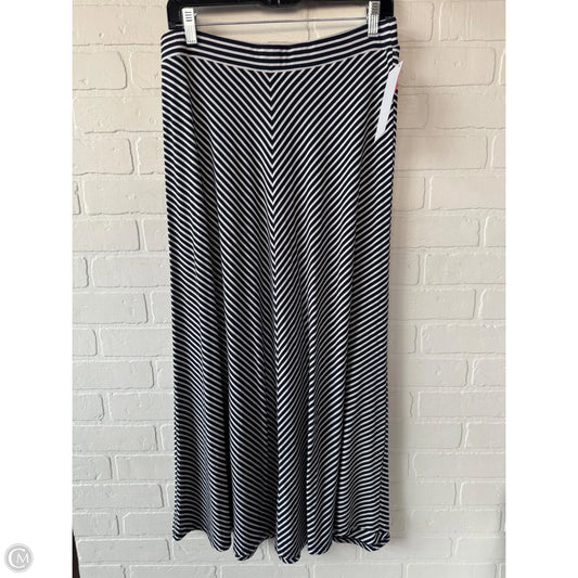 Skirt Maxi By Loft In Blue & White, Size: 8