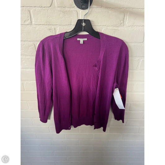 Sweater Cardigan By Halogen In Purple, Size: S