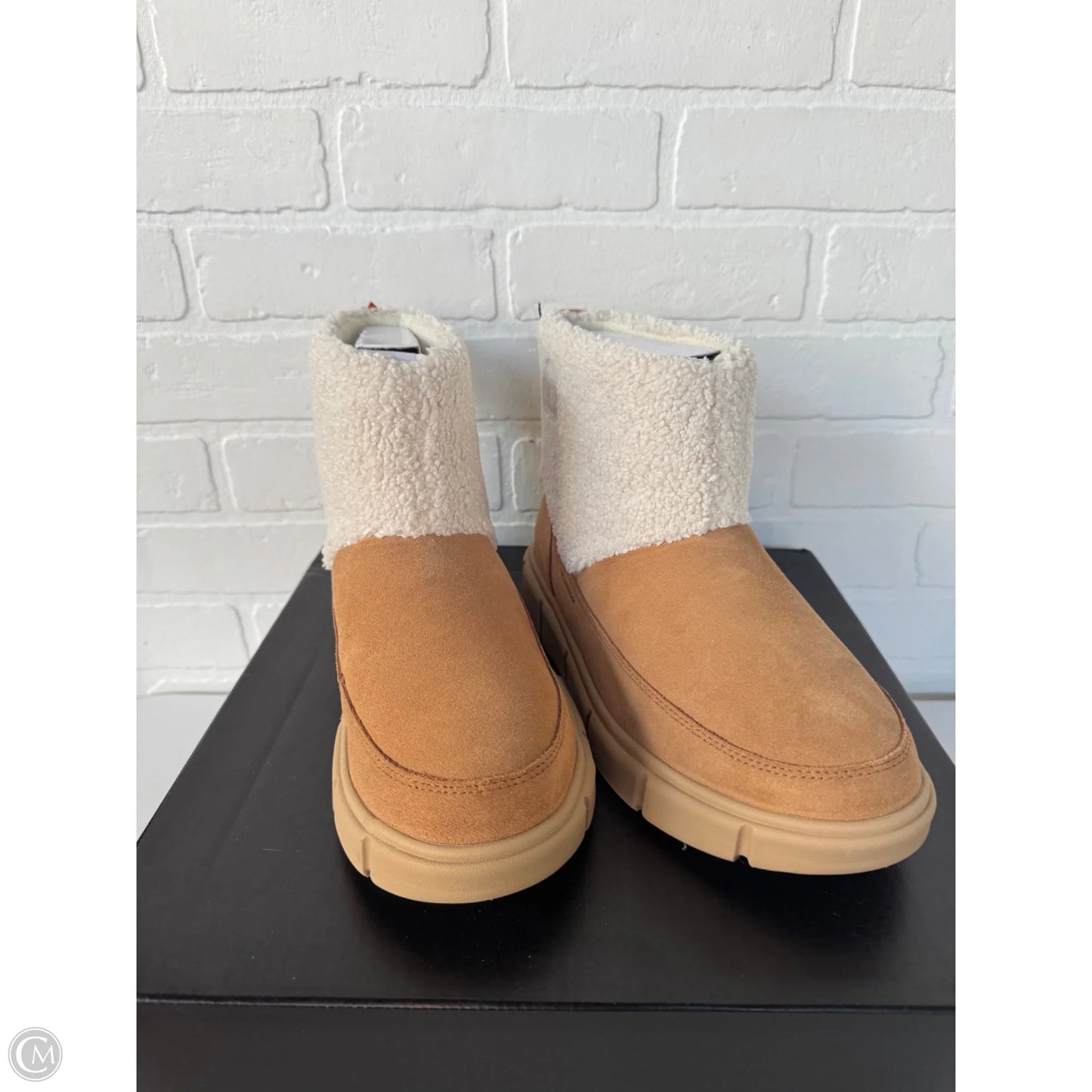 Boots Snow By Sorel In Tan & White, Size: 10