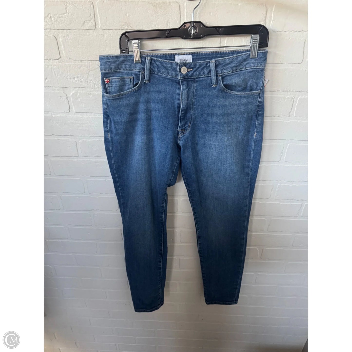 Jeans Skinny By Hudson In Blue Denim, Size: 10