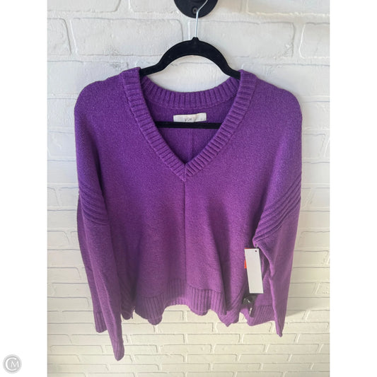 Sweater By Loft In Purple, Size: Xxl
