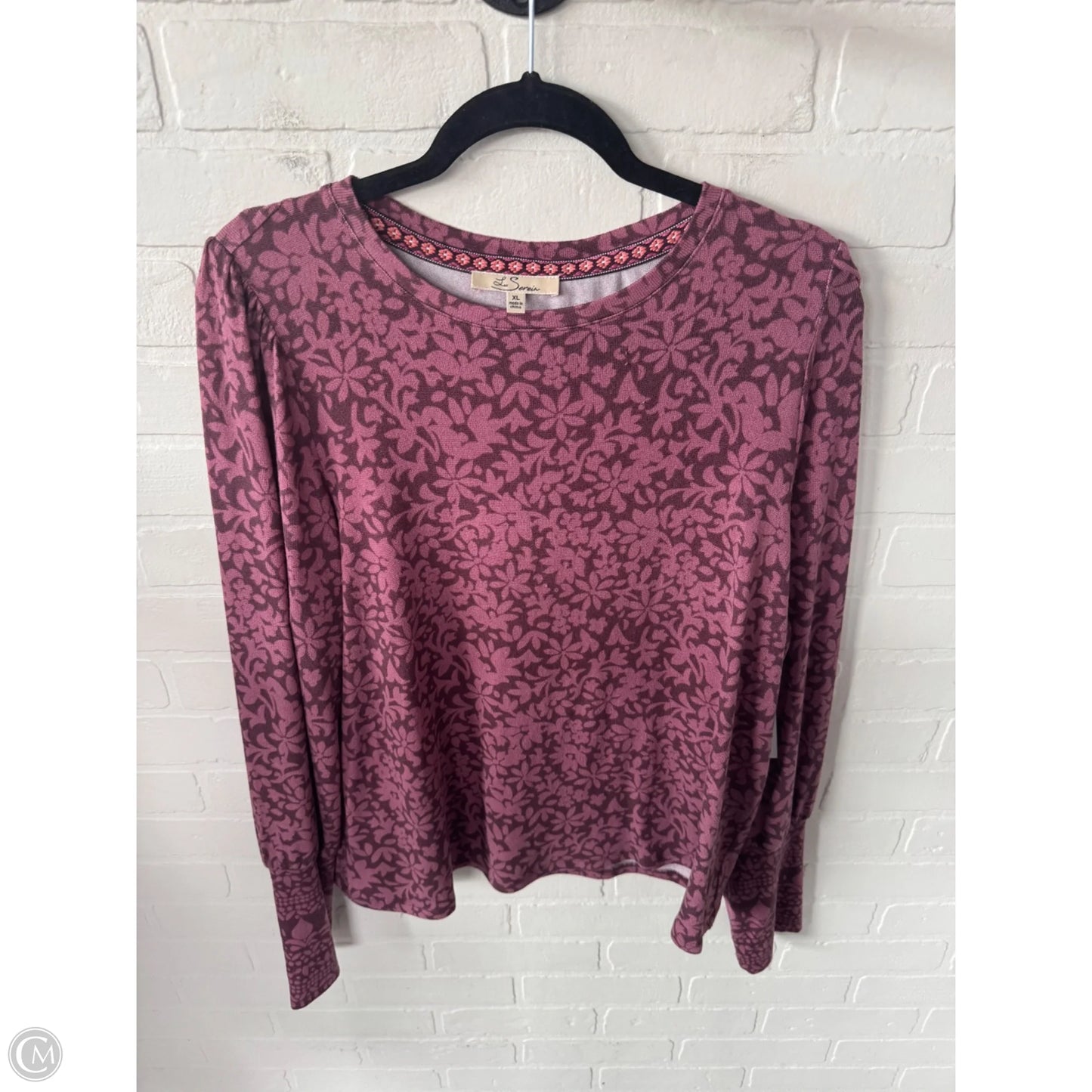 Top Long Sleeve By Clothes Mentor In Purple, Size: Xl
