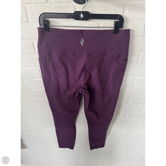 Athletic Leggings By Skechers In Purple, Size: 16