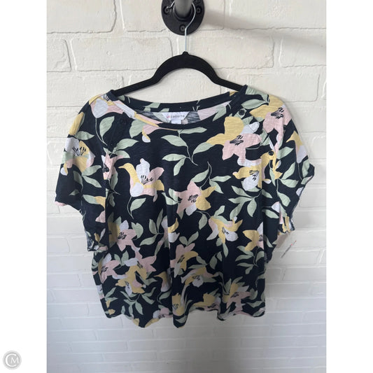 Top Short Sleeve By Liz Claiborne In Blue & Pink, Size: 3x