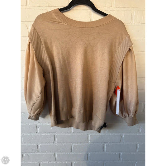 Sweater By Dkny In Tan, Size: L