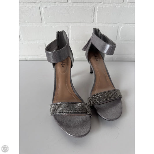 Sandals Heels Kitten By Style And Company In Silver, Size: 9