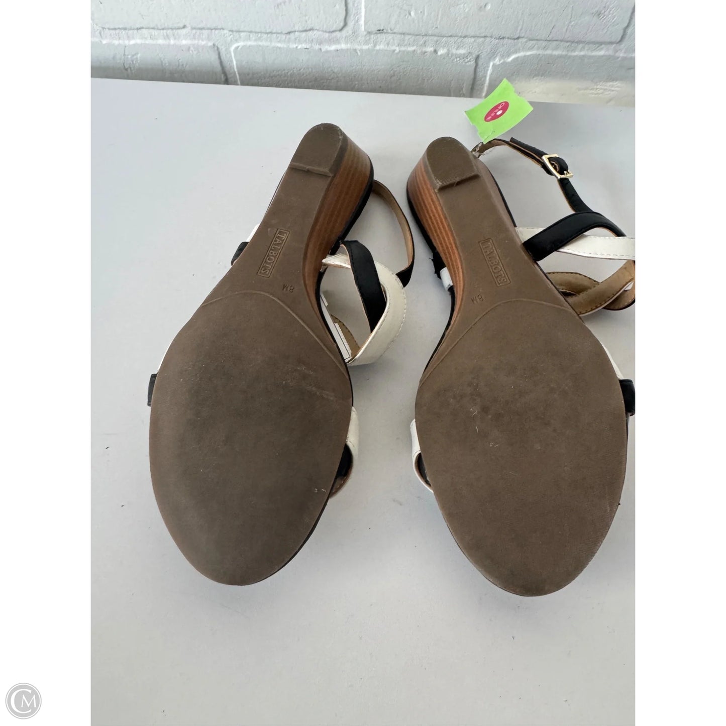 Sandals Flats By Talbots In Black & White, Size: 8