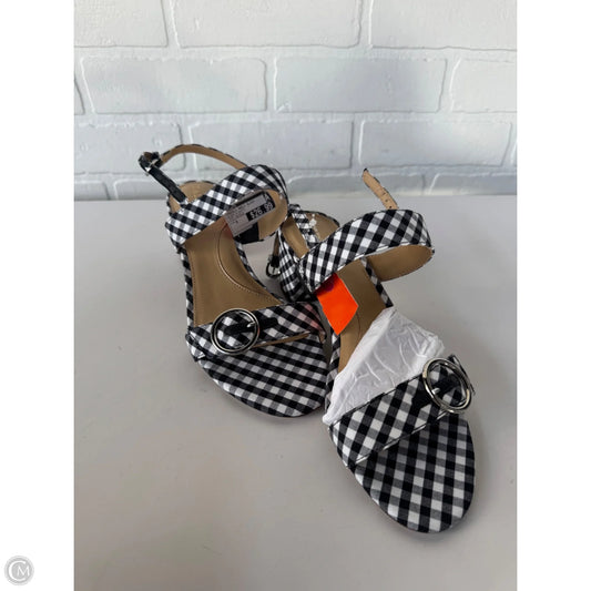 Sandals Heels Block By Talbots In Black & White, Size: 8