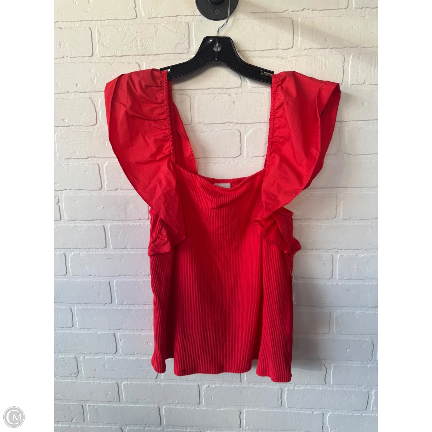 Top Sleeveless Basic By A New Day In Red, Size: Xxl