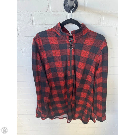 Tunic Long Sleeve By John Mark In Black & Orange, Size: 1x