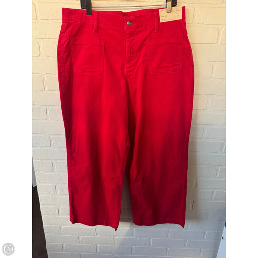Pants Corduroy By St Johns Bay In Red, Size: 16