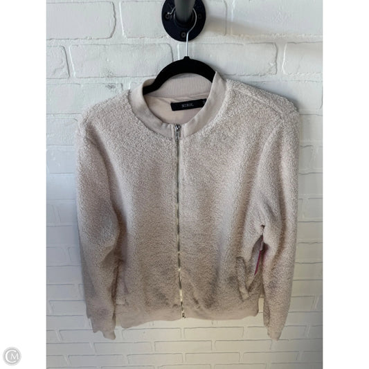 Jacket Fleece By Clothes Mentor In Cream, Size: M