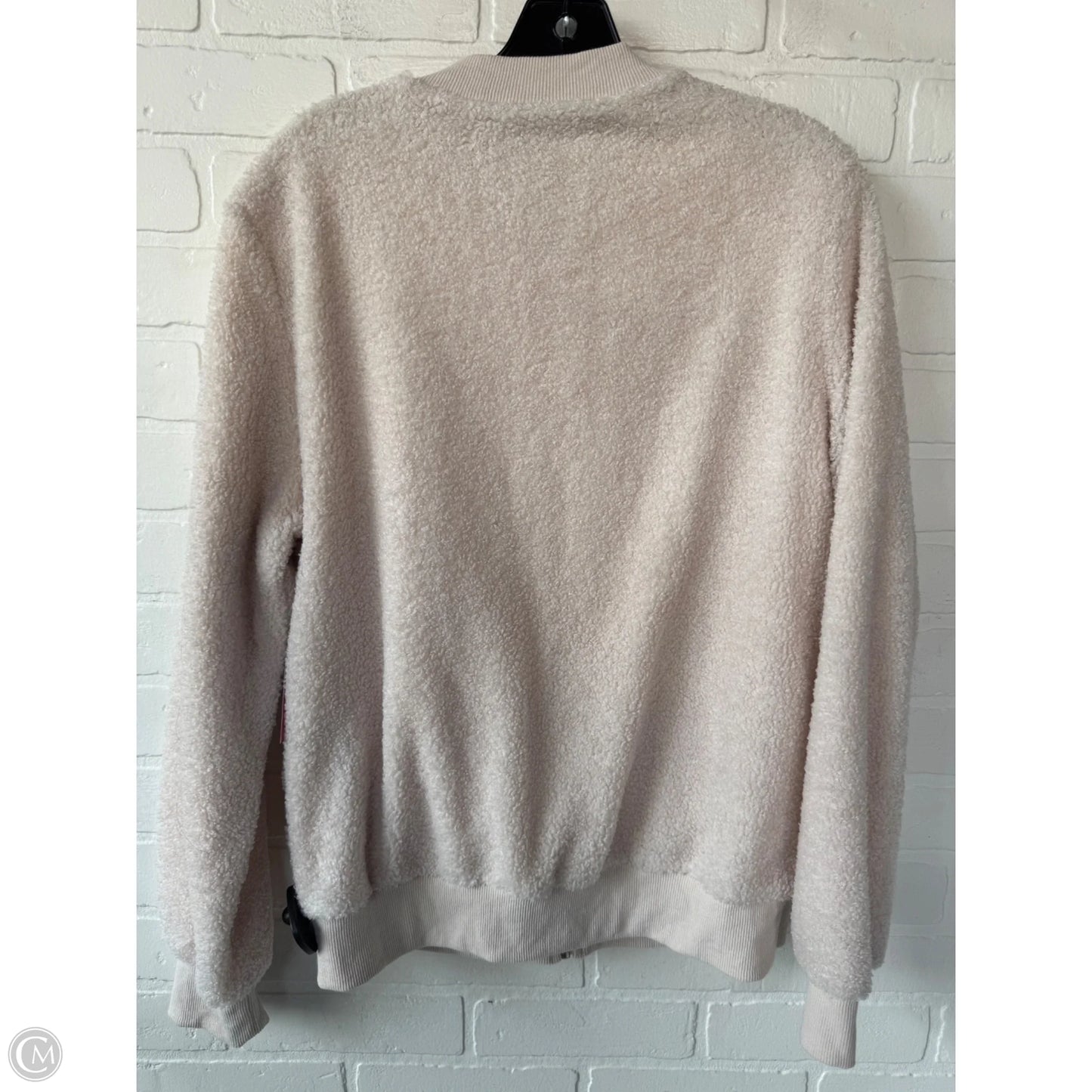 Jacket Fleece By Clothes Mentor In Cream, Size: M