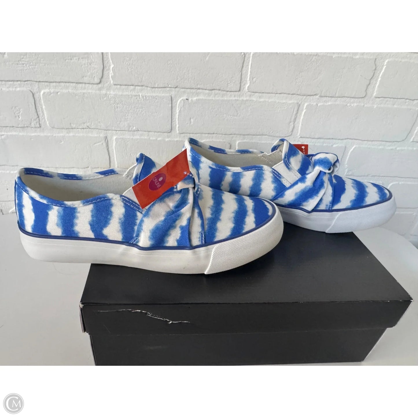 Shoes Sneakers By Talbots In Blue & White, Size: 8