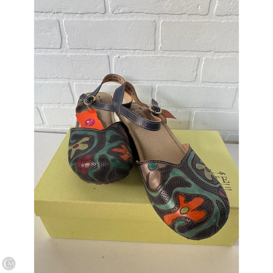 Shoes Flats By Spring Step In Blue & Green, Size: 8.5