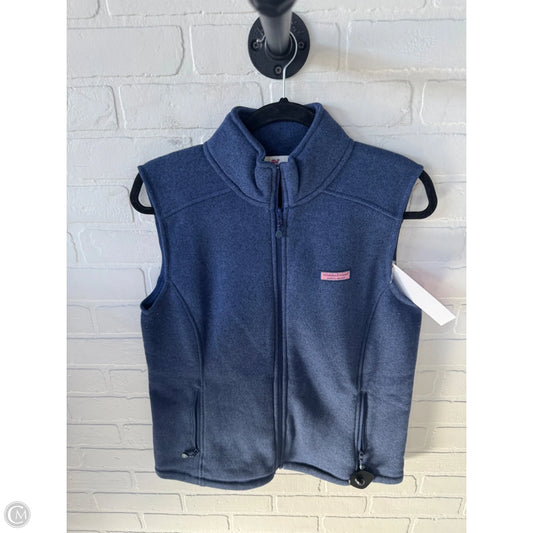Vest Fleece By Vineyard Vines In Blue, Size: M