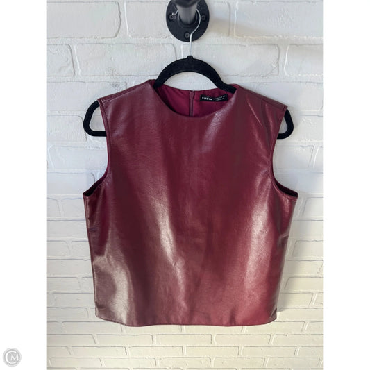Top Sleeveless By Shein In Red, Size: S