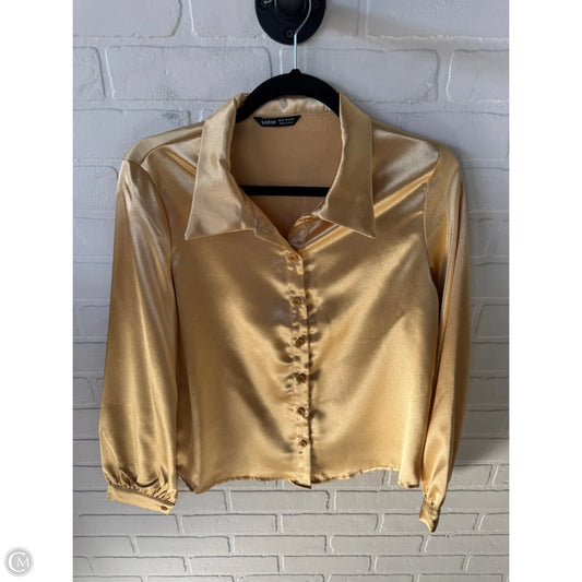 Top Long Sleeve Basic By Shein In Gold, Size: S