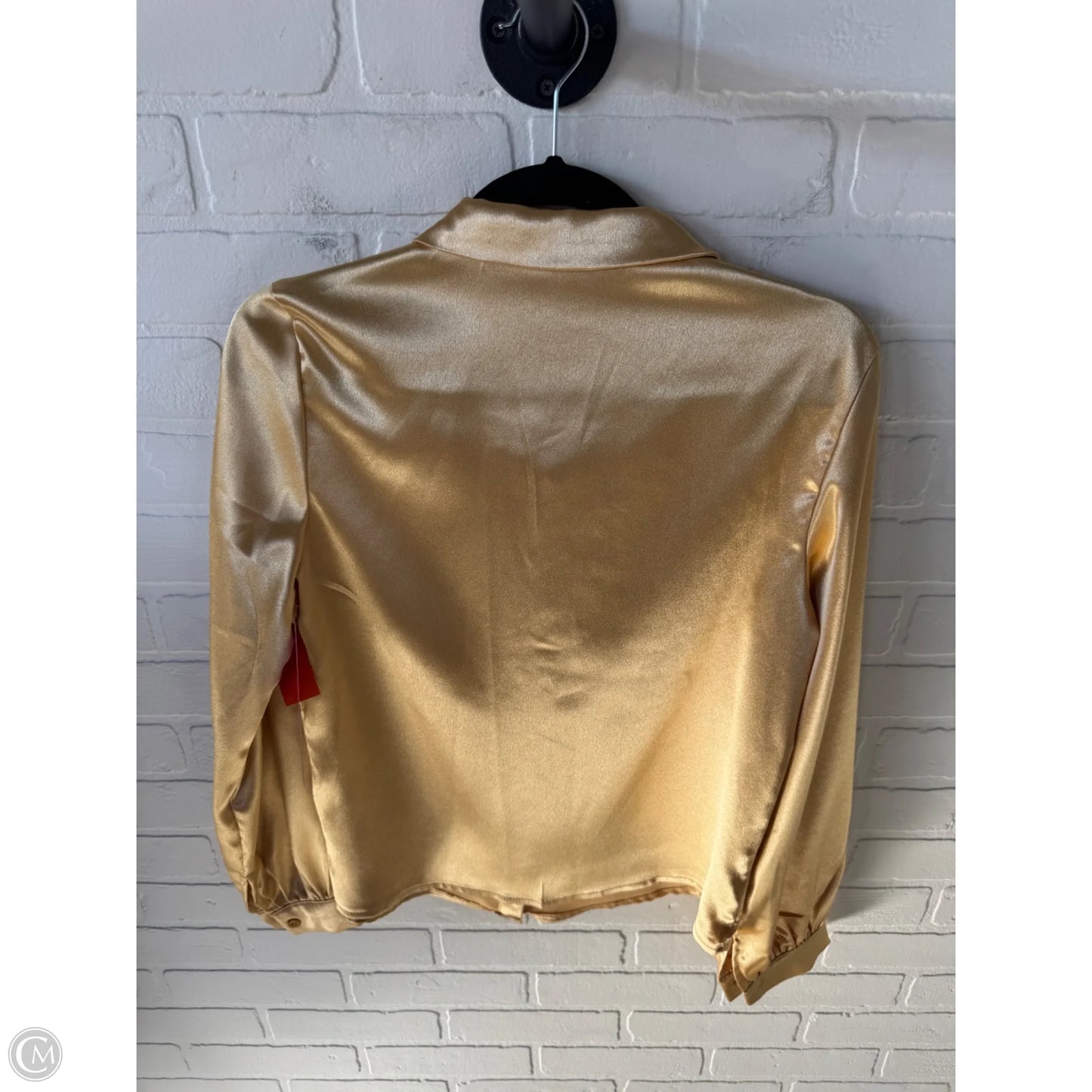 Top Long Sleeve Basic By Shein In Gold, Size: S