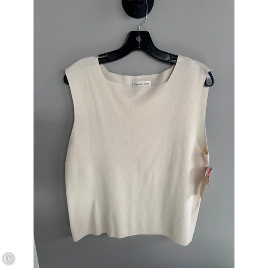 Vest Sweater By Coldwater Creek In Cream, Size: Xl