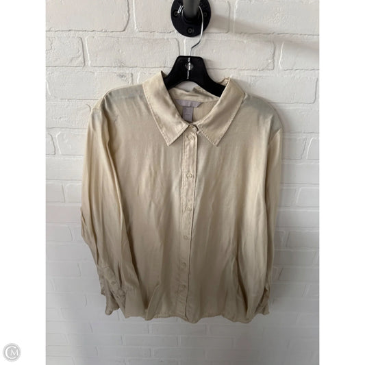 Top Long Sleeve By H&m In Gold, Size: Xl