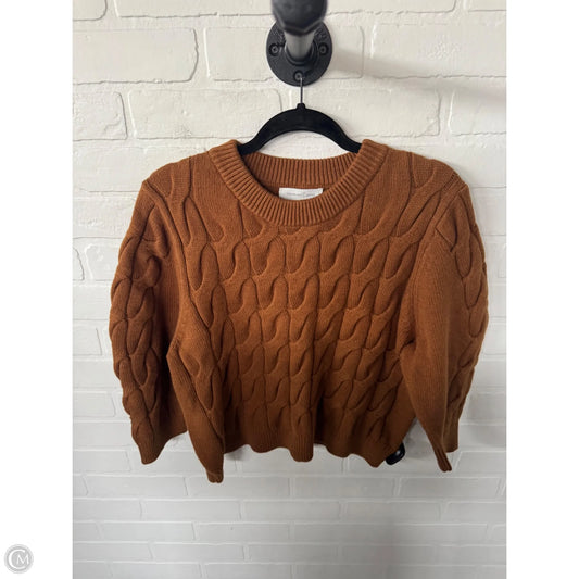 Sweater Short Sleeve By Treasure And Bond In Brown, Size: L