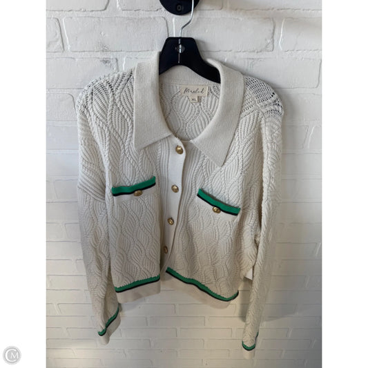 Sweater By Marled In Cream & Green, Size: Xl